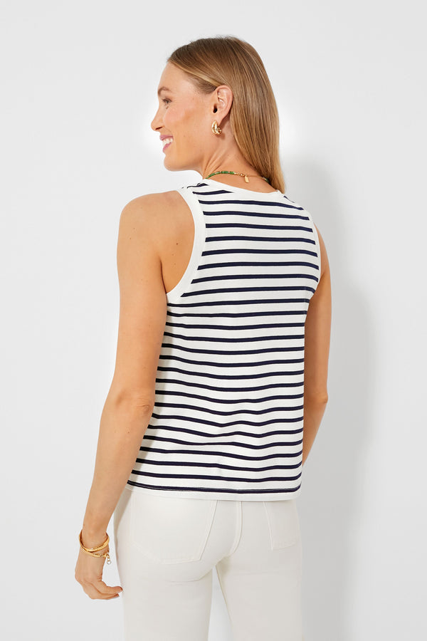 Navy Stripe Anthos Cotton Tank