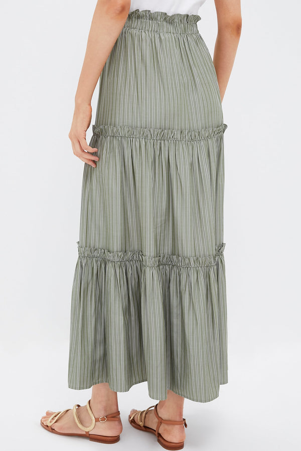 Green Stripe Prado Skirt