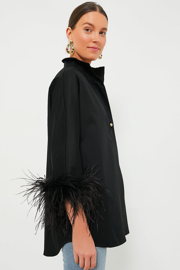 Black Feather Willow Blouse
