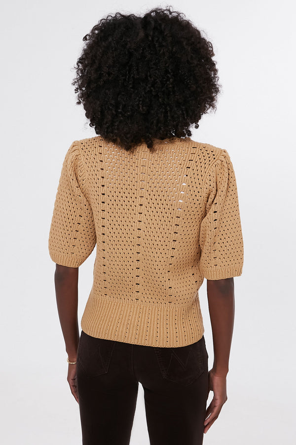 Tan Short Sleeve Alice Cardigan
