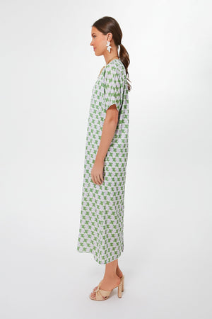 Green and Purple Geometric Brentwood Caftan