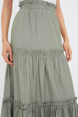 Green Stripe Prado Skirt