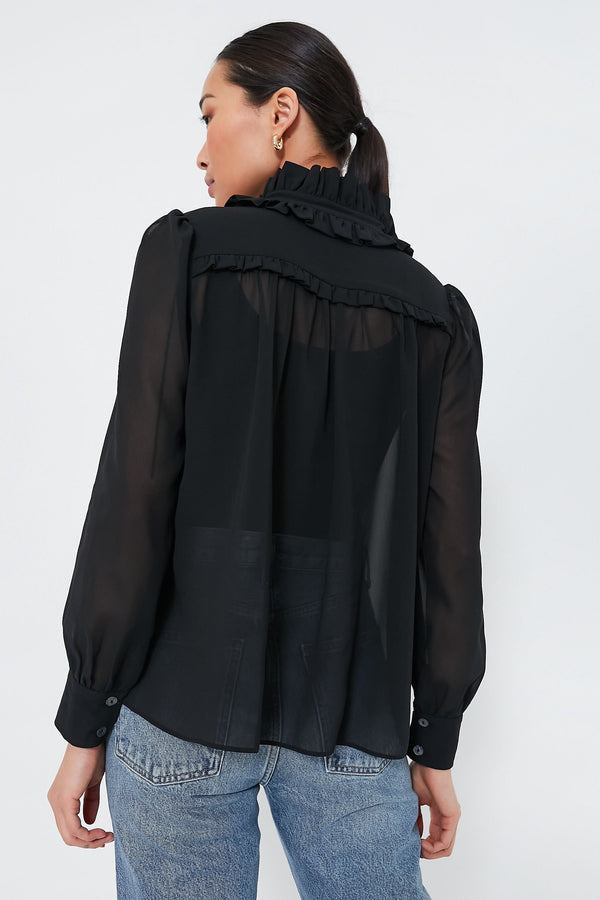 Black Sheer Elana Blouse