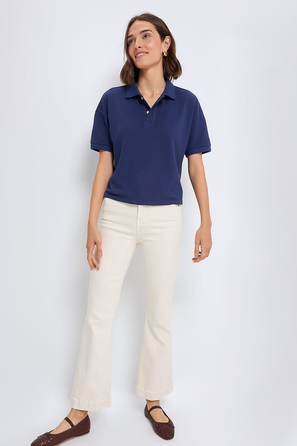 Navy Pique Holmes Boyfriend Polo