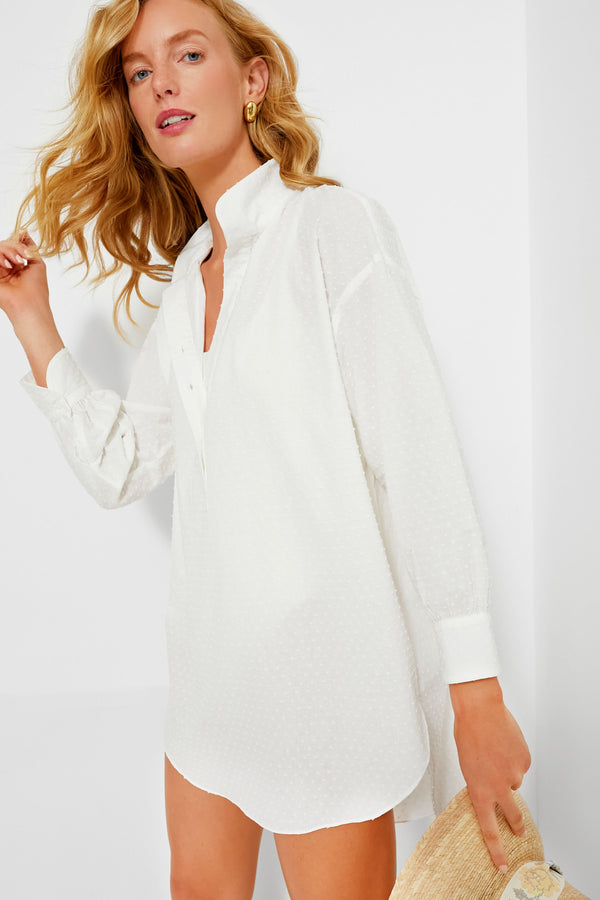 White Swiss Dot Lee Coverup