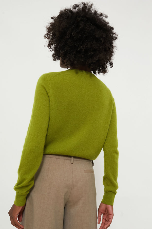 Green Riley Cashmere Cardigan