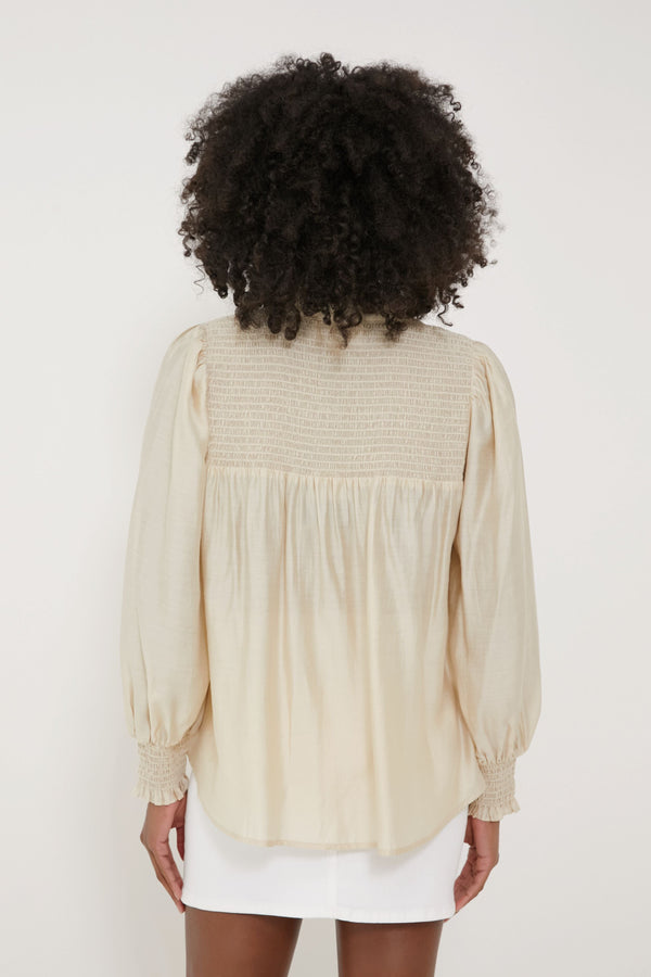 Champagne Jaia Smocked Blouse