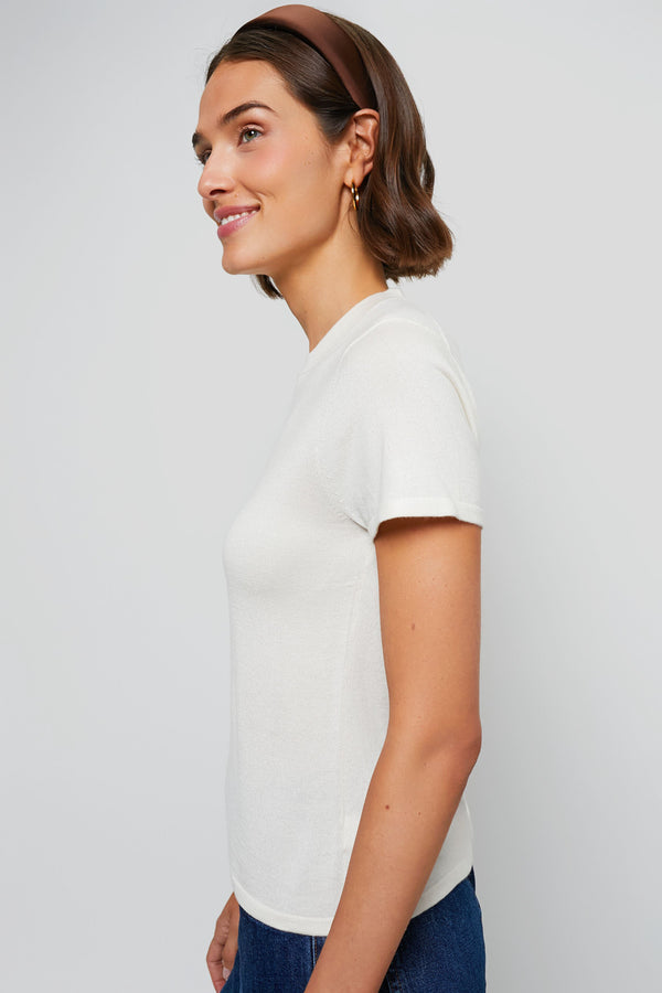 Ivory Cashmere Silk Blend Katie Tee