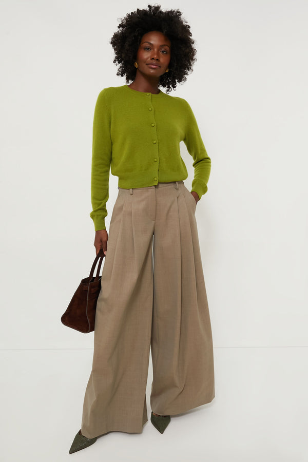 Green Riley Cashmere Cardigan