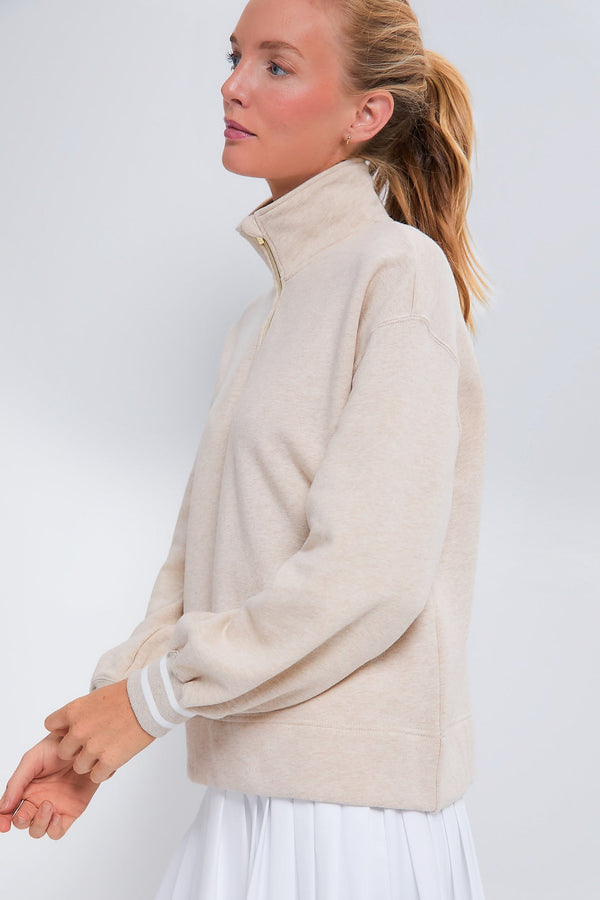 Heathered Oatmeal Carlson Quarter Zip