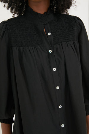 Black Jaia Smocked Blouse