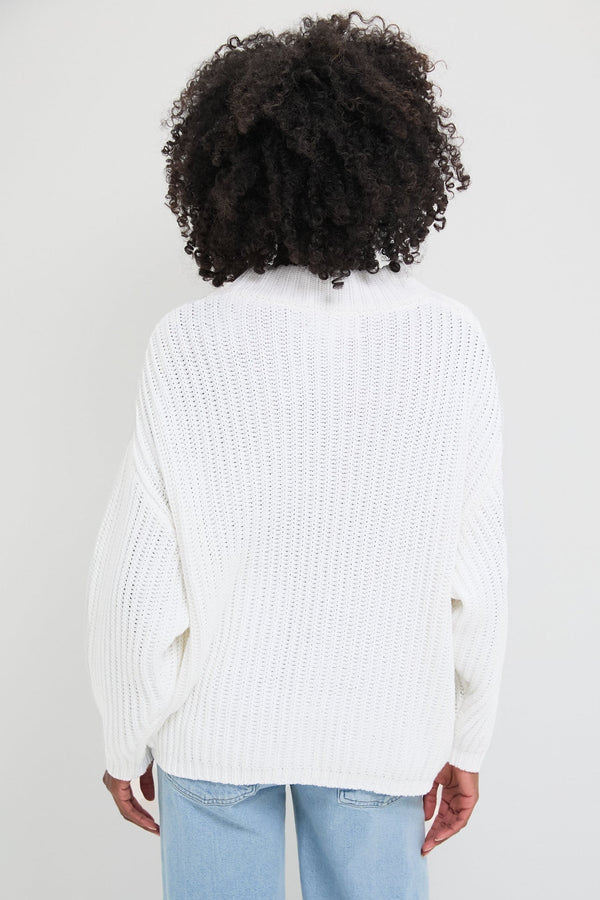 White Cotton Casper Sweater