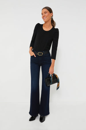 Black Vesty Long Sleeve Crewneck