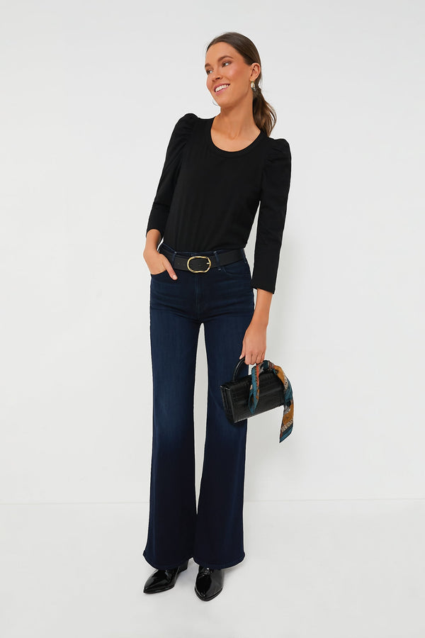 Black Vesty Long Sleeve Crewneck