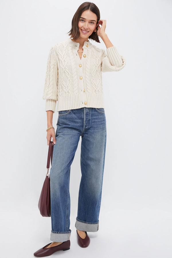 Sandstone Cotton Colette Cardigan