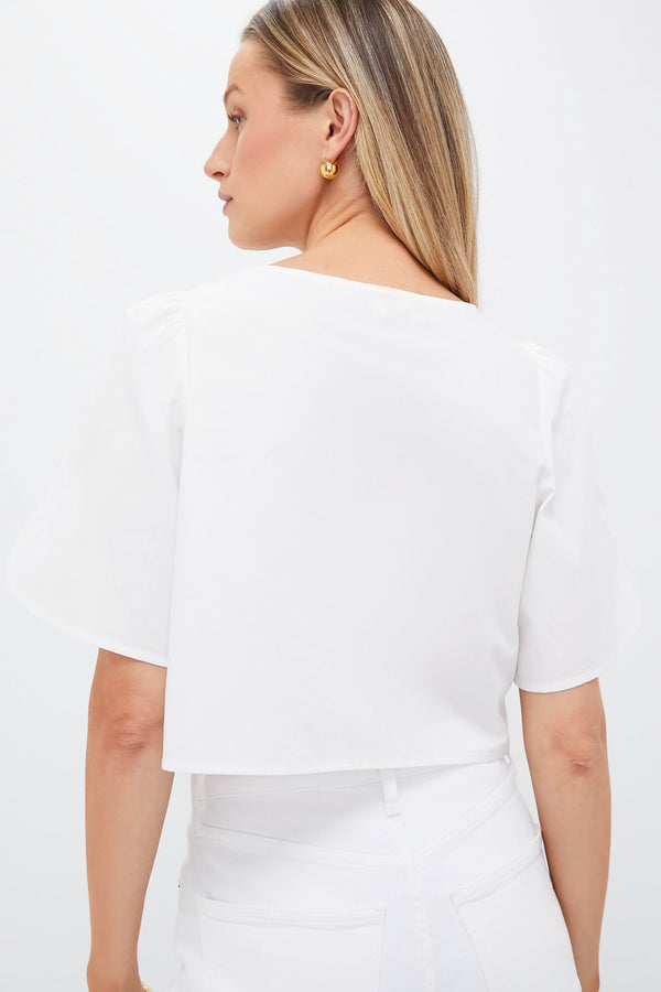 White Eyelet Top