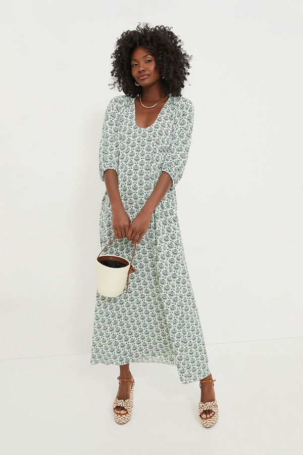 Green Leaves Laurel Maxi Dress