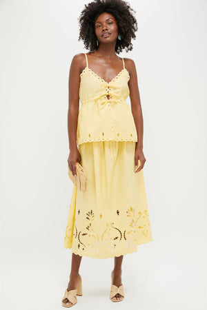 Light Yellow Maxi Skirt