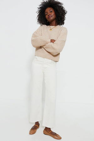 Tan Honeycomb Hayden Crewneck