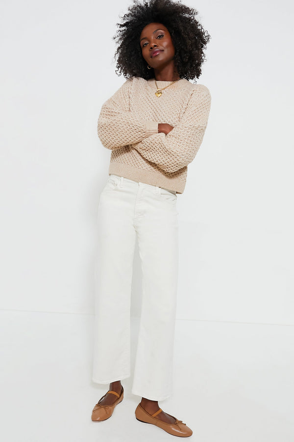Tan Honeycomb Hayden Crewneck