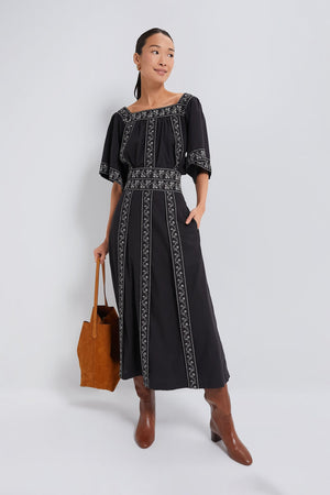 Embroidered Bouquet Jansen Skirt