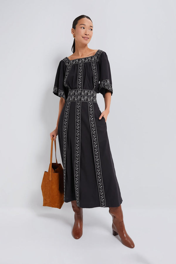 Embroidered Bouquet Jansen Skirt