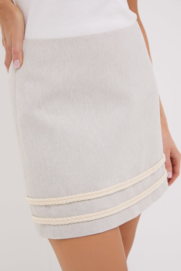 Flax Brushed Canvas Meg Mini Skirt