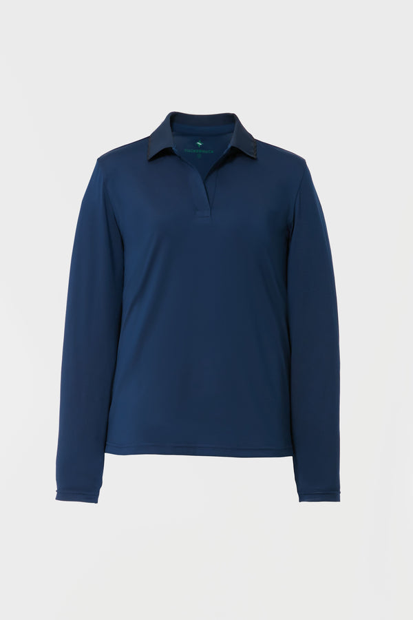 Navy Long Sleeve Caroline Polo