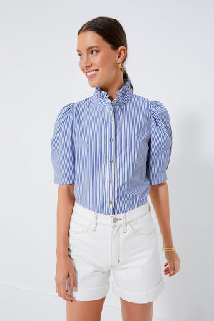 Blue Striped Alicia Blouse