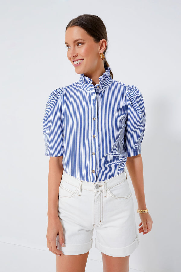 Blue Striped Alicia Blouse