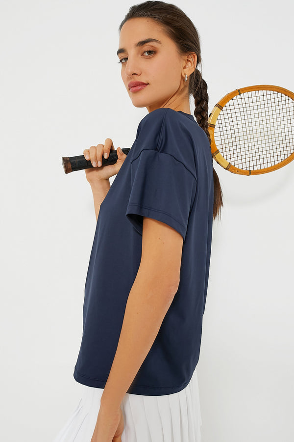 Navy Short Sleeve Ryan Boyfriend Tee