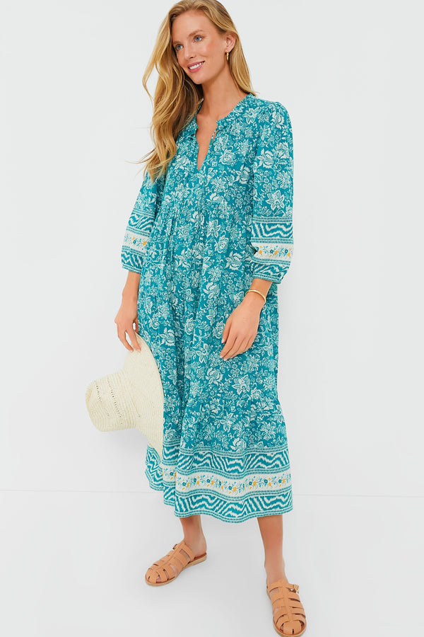 Palmetto Bouquet Long Sleeve Salty Paloma Caftan