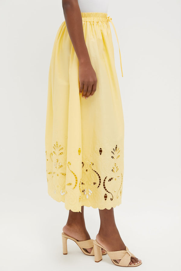 Light Yellow Maxi Skirt