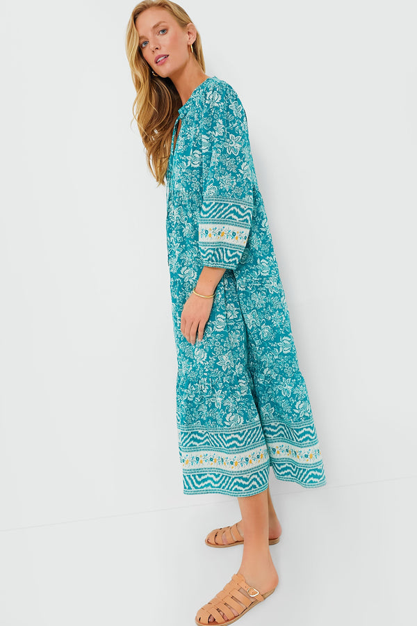 Palmetto Bouquet Long Sleeve Salty Paloma Caftan