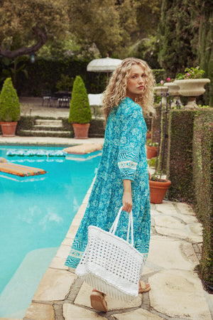 Palmetto Bouquet Long Sleeve Salty Paloma Caftan
