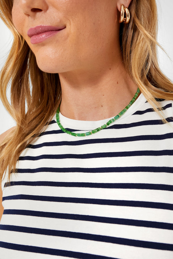 Navy Stripe Anthos Cotton Tank