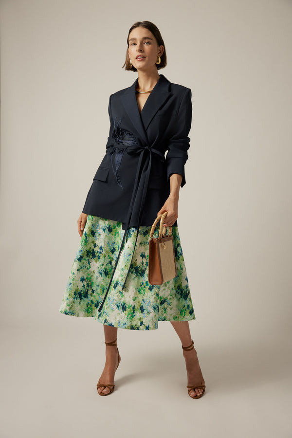 Water Lilies Cotton Seersucker Andrea Circle Skirt