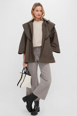 Olive Fletcher Wax Poncho
