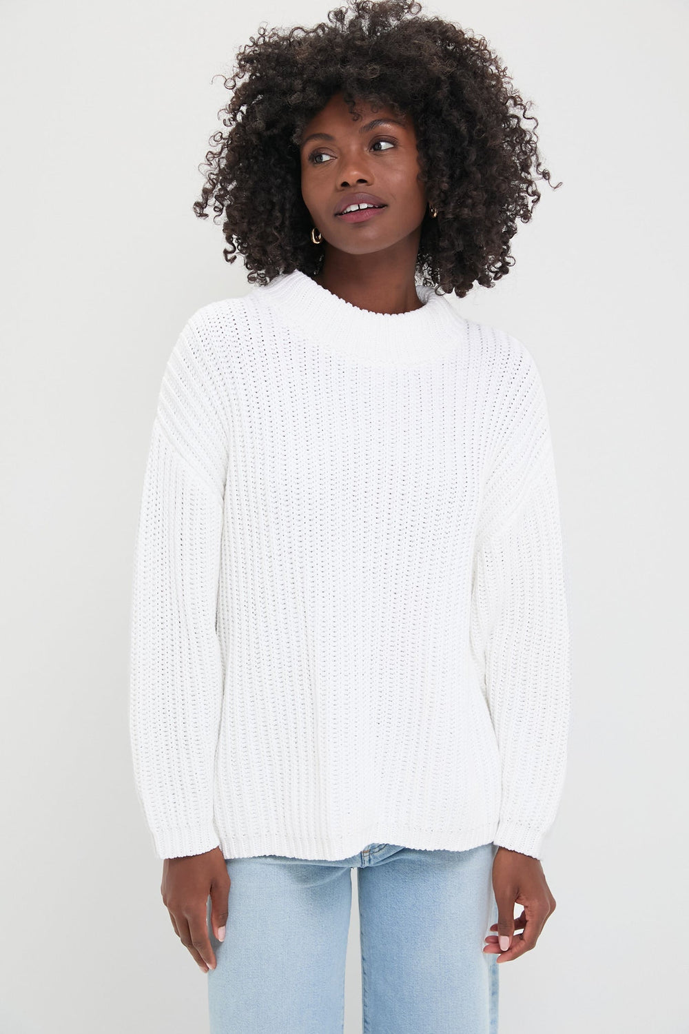 White Cotton Casper Sweater