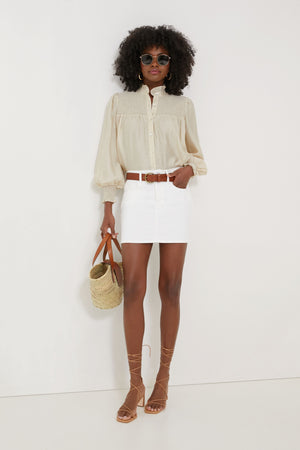 Champagne Jaia Smocked Blouse