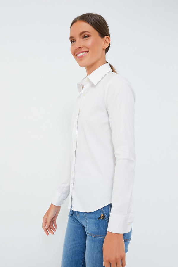 White Long Sleeve Essentials Shirt