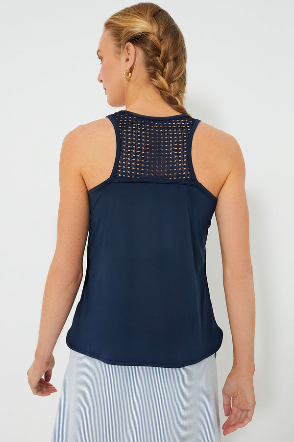 Navy Cane Racerback Ellen Tank