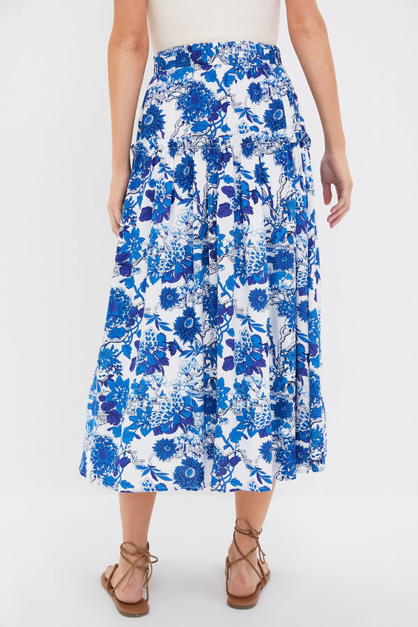 Indigo & Blue Floral Isla Maxi Skirt