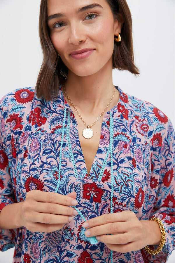 Mauve and Rose Wildflower Bondi Coverup