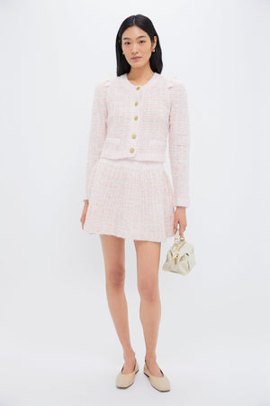 Pink Knit Mini Skirt