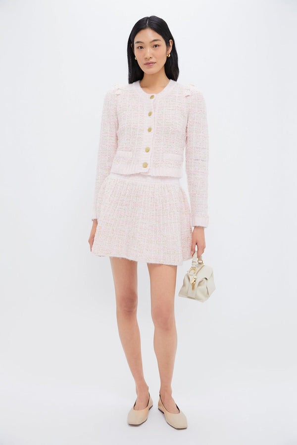 Pink Knit Mini Skirt