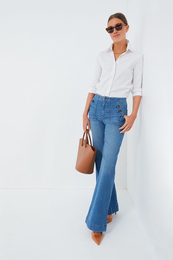 White Long Sleeve Essentials Shirt