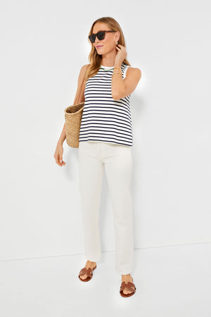 Navy Stripe Anthos Cotton Tank