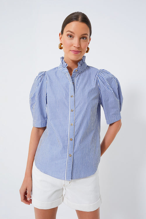 Blue Striped Alicia Blouse