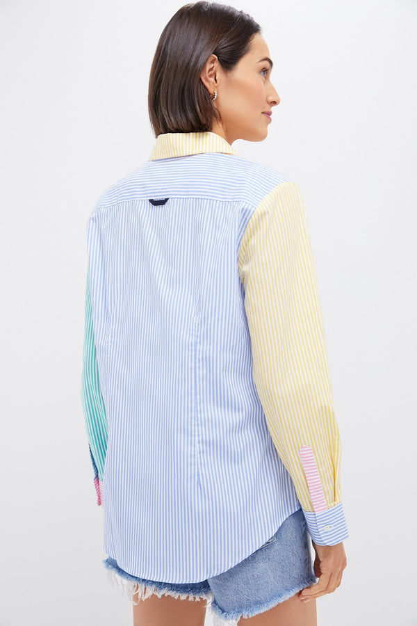 Bright Multi Stripe Boyfriend Shirt